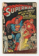 Superman #199 GD 2.0 1967 1st Superman vs Flash race picture