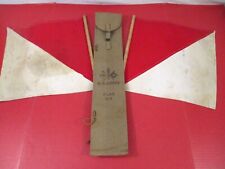 WWI AEF US Army Signal Corps Semaphore Signal Flags & Canvas Carry Case - NICE 5 picture