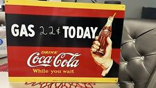 vintage coca cola metal original sign picture
