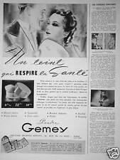 GEMEY POWDER ADVERTISING A COMPLEXION THAT BREATHES HEALTH CREATION RICHARD HUDNUT picture