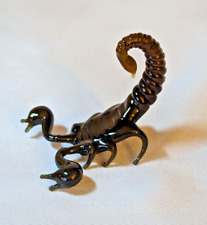 Vintage glass scorpion rootbeer brown color miniature figurine blown art insect picture