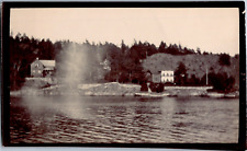 Sweden, Vintage Albumen Print Lakefront Chalets, Citrate Print 7x11  picture