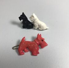 Vintage Scottie Dog Pin and Barrette - Gr Britain and Tilco picture