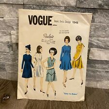 Vintage Vogue Basic Dress Design Sewing Pattern #1545 picture