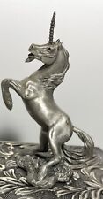 VINTAGE 1980 HUDSON PEWTER USA UNICORN FIGURINE 2110 Pewter Stamped picture