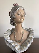 Vintage Lladro “Lola Rose” Maja Senorita Head Bust Sculpture Figurine Rare VTG picture