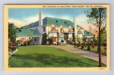 Bel Air CA-California, Residence Of Fanny Brice Baby Snooks, Vintage Postcard picture