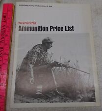 ** Vintage - WINCHESTER - WESTERN - AMMUNITION PRICE GUIDE - DATED 1969 - NICE picture