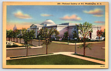Postcard Washington DC The National Gallery of Art Building Vintage Linen picture