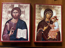 Holy Transfiguration Monastery Icon Christ and the Mother of God (Set of 2) picture