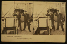 The Officers of the Ship Postcard Steamship French Onboard the Transatlantic picture