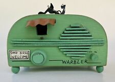 Warbler Radio Bird House Painted Balsa Wood  6 X 3.5 picture