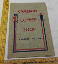 Cameron Coffee Shop restaurant menu 1950s Arizona VINTAGE picture