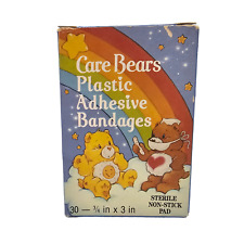 Vintage Care Bears Plastic Adhesive Bandages 1986 29-In Box picture