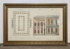 Vintage Roman Architecture Lithograph Framed Wall Photo Drawing Picture picture