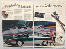 Vintage 1992 Original Print Ad Two Page - 1992 Buick Skylark - For The Nineties picture