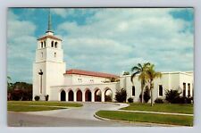 Lake Wales FL-Florida, First Methodist Church, Religion, Vintage c1953 Postcard picture
