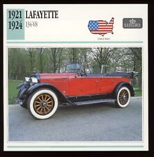 1921 - 1924 Lafayette 134 V8  Classic Cars Card picture
