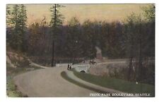 1909 Washington WA Seattle Mount Baker Boulevard Frink Park Postcard Auto picture