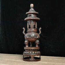 Chinese Rare Old red copper handmade  Ruyi Dragon incense burner picture