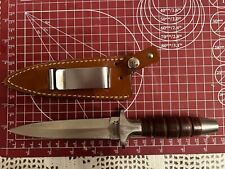 Valor Miami USA Boot Knife Japan 440 Steel & Leather Wrap Handle With Sheath 407 picture