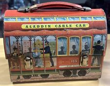 1962 Aladdin Industries Incorporated “Aladdin Cable Car” Metal Dome Top Lunchbox picture
