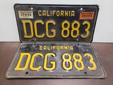 PAIR 1964 1965 California  License Plate Tag picture