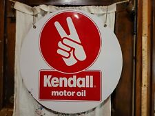 Vintage Original Porcelain Tin KENDALL 24in Double Sided Sign picture