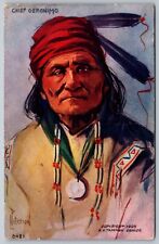 Chief Geronimo  1908  H.H. Tammen  Denver  L. Peterson  Embossed Posted 1910 WI picture