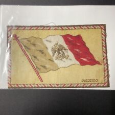 Antique 1910s Mexico Naval Flag Woven Cloth Navy Imperial 8