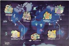 Around the World of Disney Parks 7 Pin Collector Set 2022 D23 Gold Exclusive picture