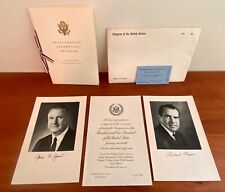 1969 Richard Nixon Inauguration TV & Radio Press Pass Complete Invitation Signed picture