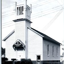 c1950s Tripoli, IA RPPC Congregational Church Chapel Clapboard Real Photo A110 picture