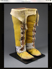 Pair of 1880s Arapaho Hightop Woman’s Boot Moccasins picture
