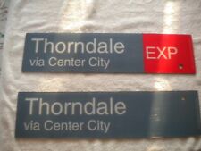 Vintage SEPTA Regional Rail Destination Signs.Thorndale / Thorndale Exp picture