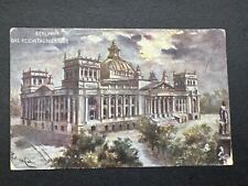 Postcard Berlin Das Reichstagsgebaude undivided German back Oilette c1905 R54 picture