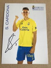 Sergi Cardona,  Spain 🇪🇸 UD Las Palmas 2022/23 hand signed picture
