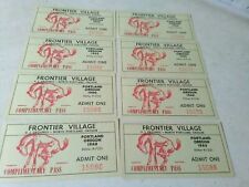 8 Lot Rare Vtg 1960 Frontier Village Tickets Portland OR Centennial Expo Fair picture