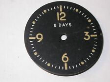 Vintage Waltham 8 day Aircraft clock dial yellow numbers 1 7/8 inch diameter picture