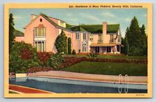 Postcard  Residence of Mary Pickford Beverly Hills CA picture