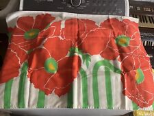 Vintage Marlborough Full Sheet Set W 2 Pillowcases Orange Poppies *READ* picture