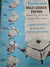 Vintage Sunbeam Multi-Cooker Frypan W/Removable Heat Control Info And Cookbook picture