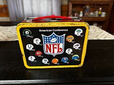 Vintage 1970's NFL Logo METAL LUNCHBOX; no thermos; 1975 National Conference picture