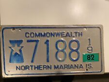 Northern Mariana Islands Rare 1982 Vintage License Plate 7188 🔥🔥🔥 picture