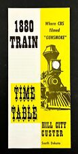 1970s 1880 Train Hill City Custer SD Time Table Vintage Travel Brochure Gunsmoke picture