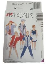 McCall's 7621 Unisex Shorts  Shirts and Pants  Size 7-10 New Envelope Damage picture