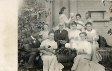 RPPC Real Photo Postcard Everyone Holding a Kitty Look Closely Undivided Back picture