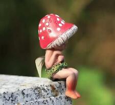 Miniature Fairy Garden Sleeping Fairy w/ Red Mushroom Hat - Buy 3 Save $ picture