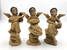 Vintage Angel Statues Figurines Christmas Musical Instruments 3pcs Made in Japan picture