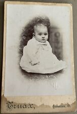 ~1886-1896 CABINET CARD ADORABLE INFANT GIRL - TRUAX Photo, Swanton, VT picture
